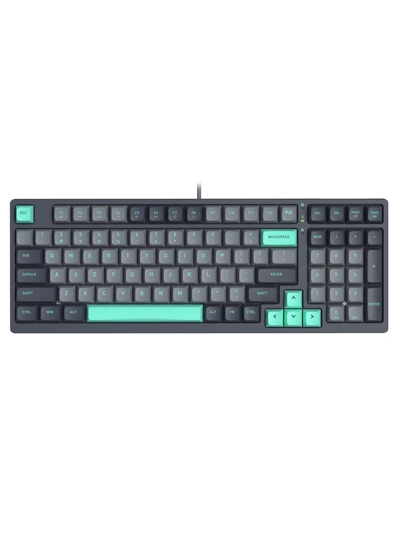 FS300 Mechanical Keyboard – Hot Swappable FS Switch (3Pin /5Pin ) – Gasket Building – White Backlit –  ( AR / EN ) 98 Keys – Win / Mac Swap – 4M For Macro /1ms  ( Software )