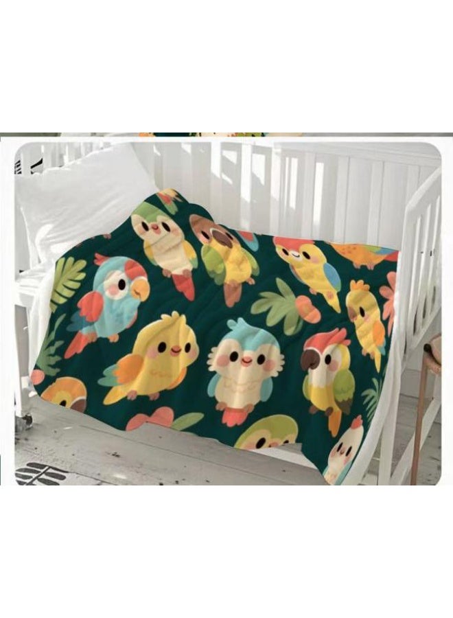 general Baby and children's cartoon flannel thin blanket (warm and comfortable, suitable for sleep, game use) 70cm*100cm - Image 1