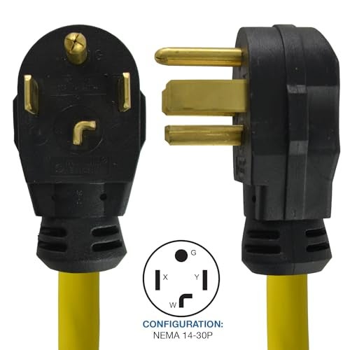 Conntek 14330 1.5-Foot Adapter 30 Amp NEMA 14-30P 4 Prong Male Plug To 30 Amp 125/250 L14-30R Volt Locking Female Connector - Image 3