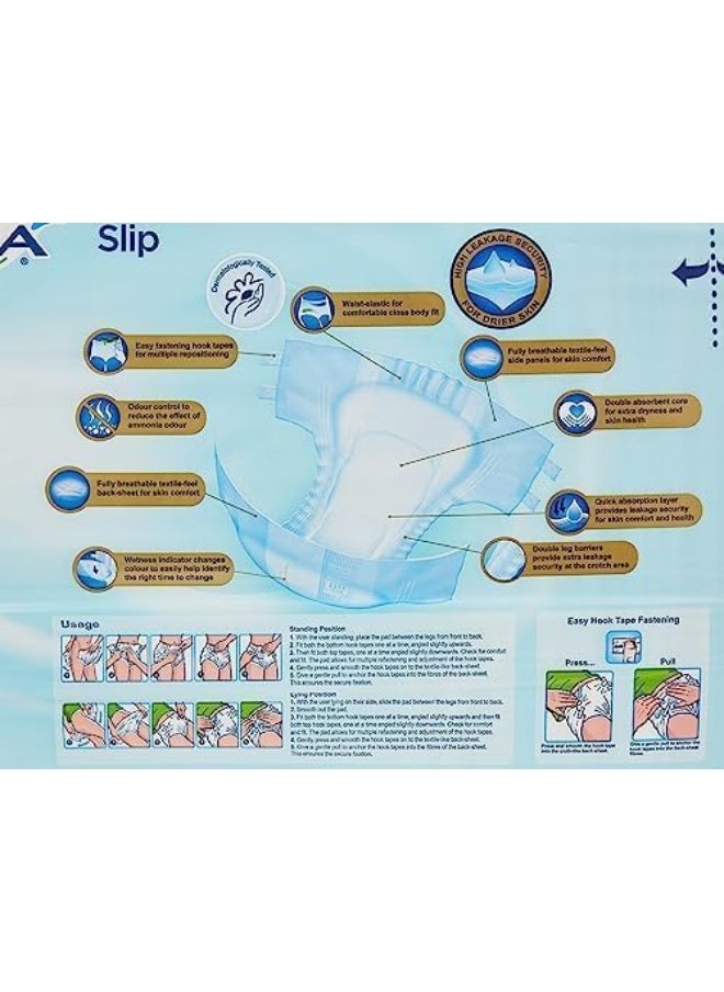 Tena - Tena Premium Slip Plus, Incontinence Adult Diapers, Medium, 30 Count - Image 1