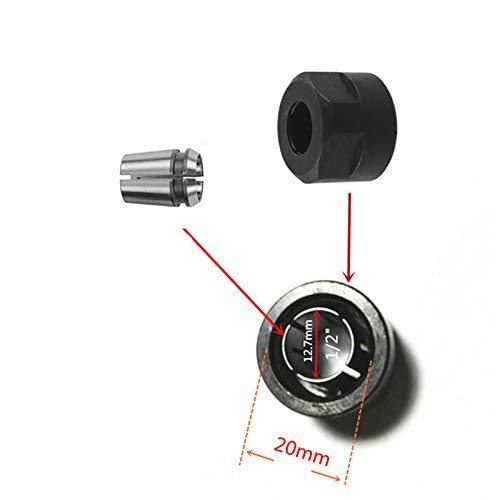 KIMGU 763622-4 763629-0 763628-2 1/2" half inch Collet Chuck Nut Replace for MAKITA 3612Y 3612X 3612T 3612CY 3612C 3612BR 3612 3600H MT360 - Image 4