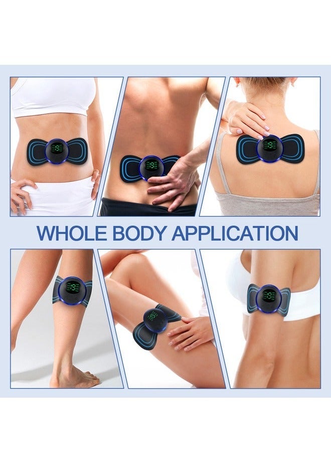 Generic 5 Pcs Microcurrent EMS Mini Massage Device - EMS Bioelectric Acupoints Massager Lymphatic Drainage Massage Pad Cordless Portable Mini Electric EMS Neck Massager for Pain Relief  - Image 5