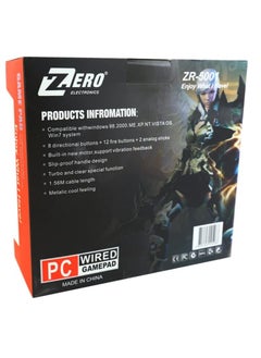 Zero Zero ZR-5001 GamePad Trubo Joystick USB 1.5 meter cable - Blue  - Image 2