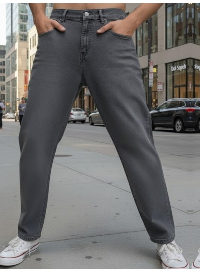 RIGO Grey Stretchable Straight Fit Jeans for Men - Image 1
