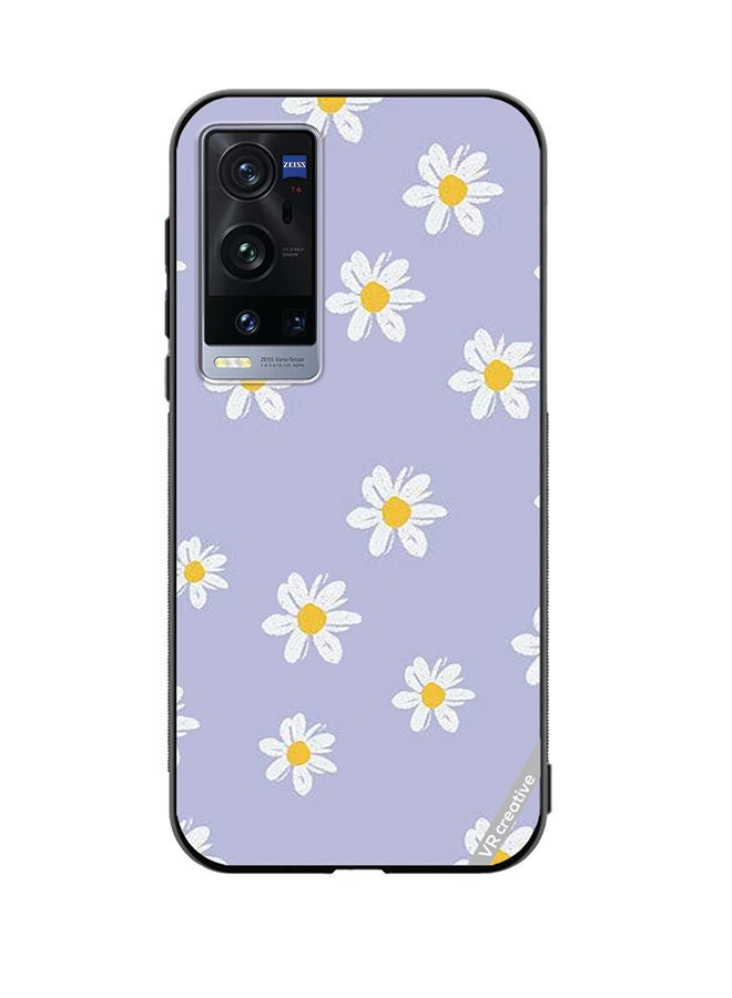 VR CREATIVE Protective Case Cover For Vivo X60 Pro Plus Daisy Flower Design Multicolour - Image 1