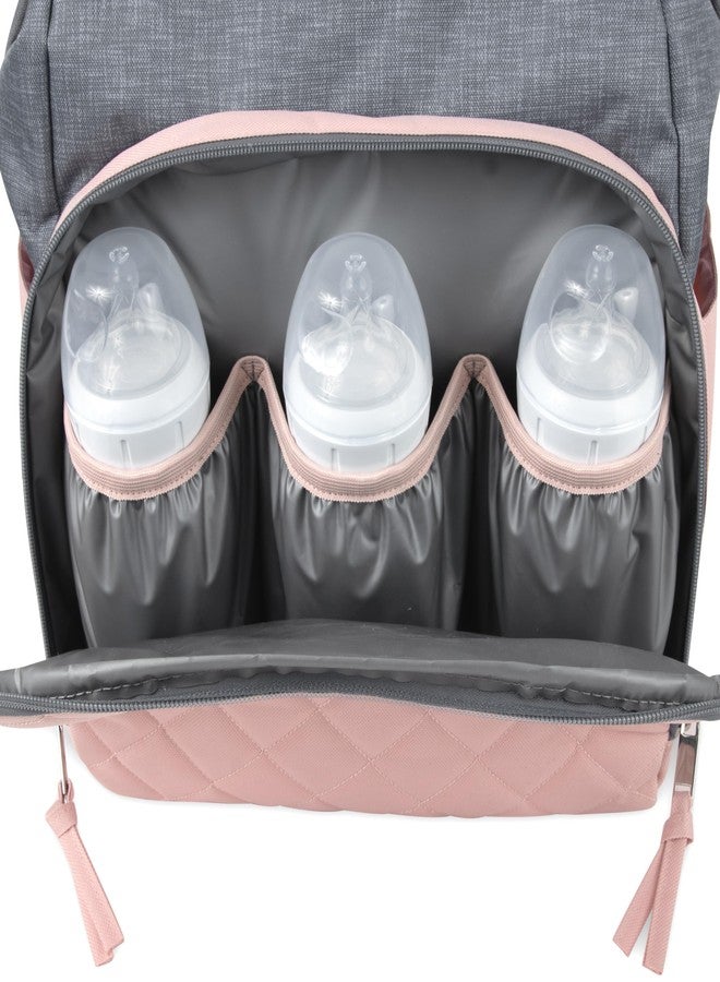 Baby Essentials Super Cooler Main Frame Diaper Backpack with Changing Pad, Stroller Straps, Insulated Bottle Compartment - Image 4