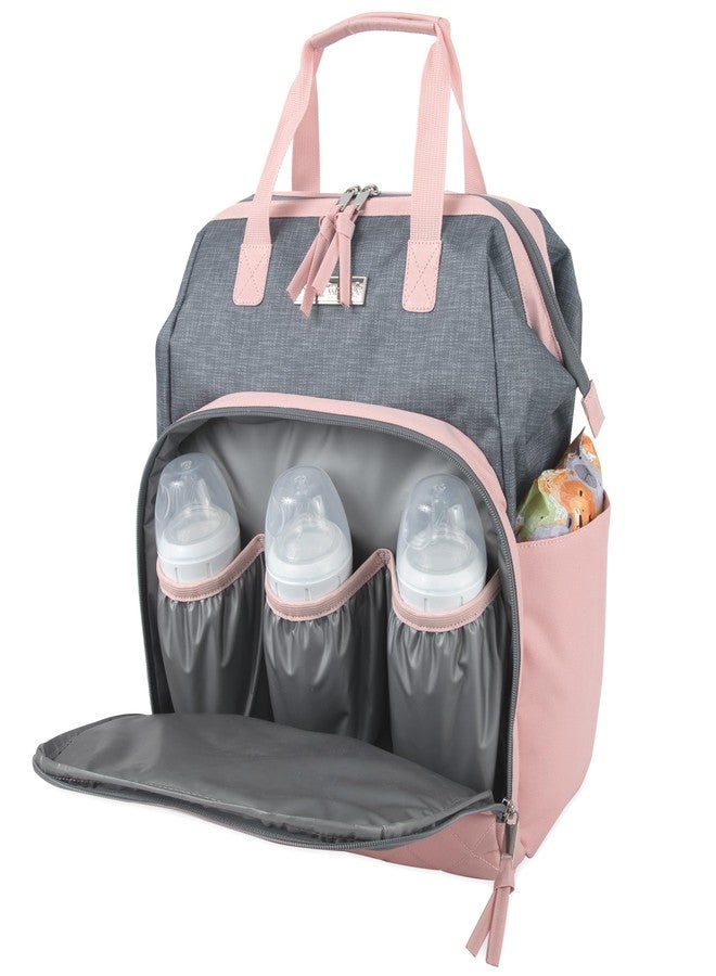 Baby Essentials Super Cooler Main Frame Diaper Backpack with Changing Pad, Stroller Straps, Insulated Bottle Compartment - Image 3