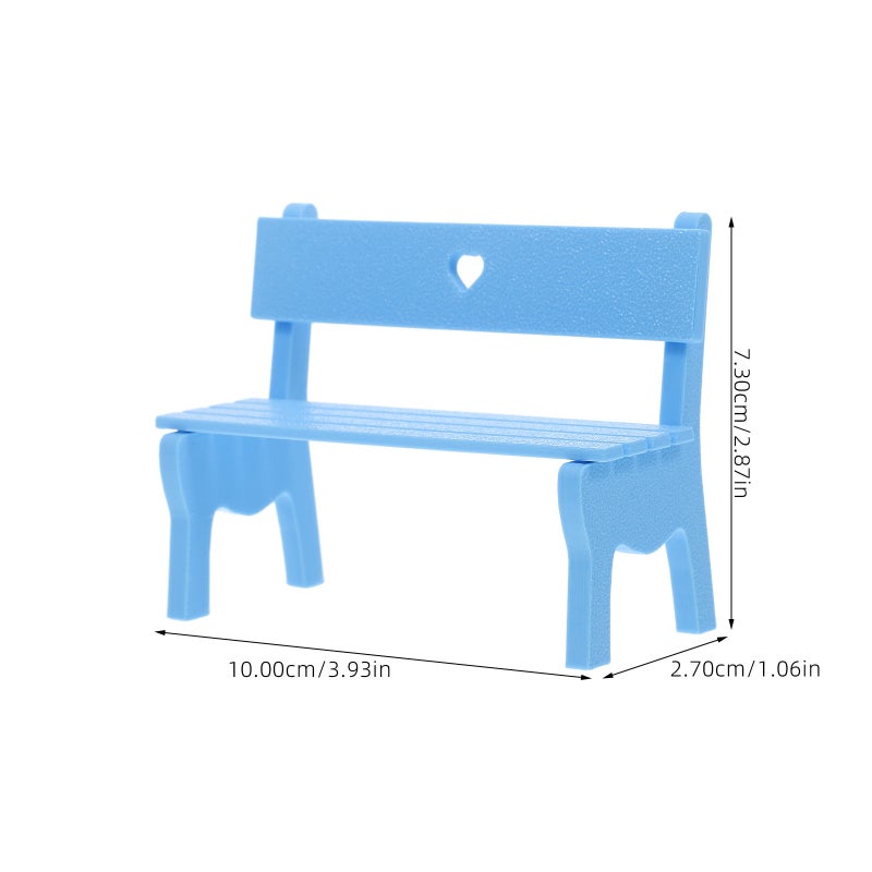 Miniature Park Bench Model Mini Bench Landscape Chair Dollhouse Furniture Miniature Garden Bench for Mini House Decoration - Image 3