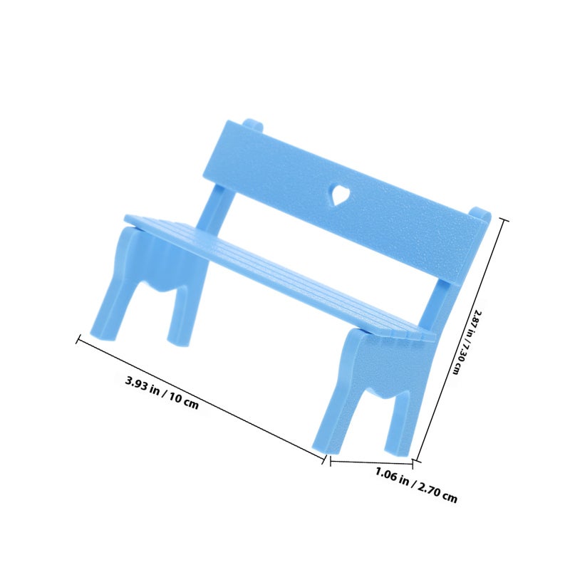 Miniature Park Bench Model Mini Bench Landscape Chair Dollhouse Furniture Miniature Garden Bench for Mini House Decoration - Image 2