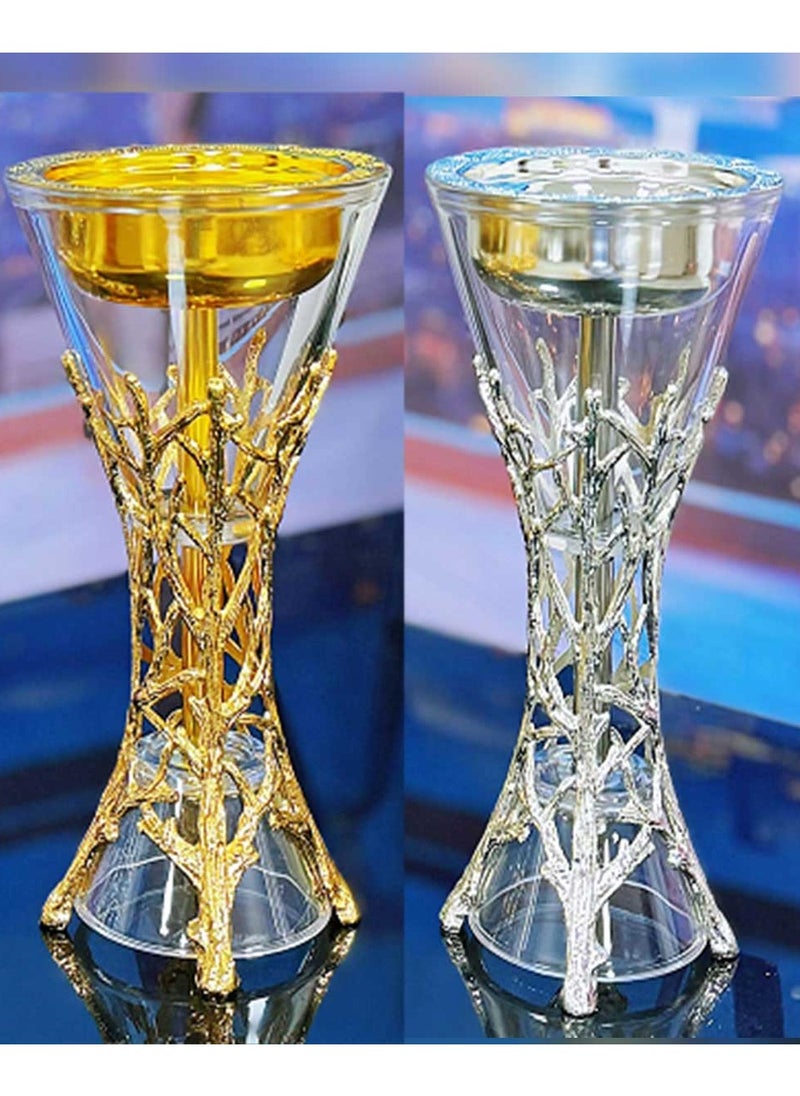بخور بوسيدين مبخرة العود العربي بتصميم أنيق لعطر المنزل والمكتب - قطعة واحدة باللون الذهبي  - Image 2