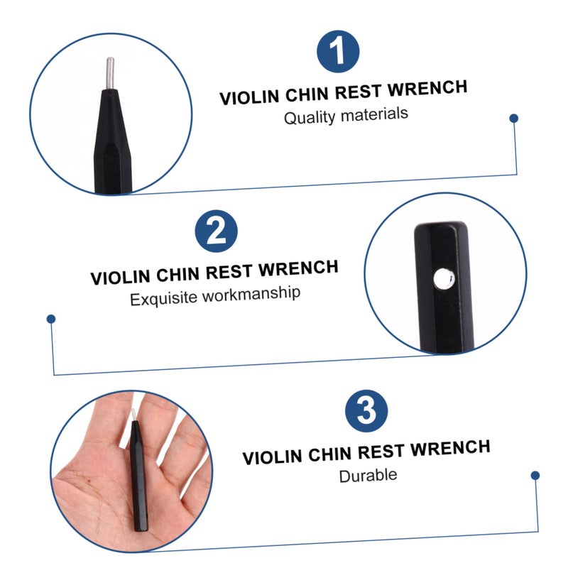 2 Pack Alloy Violin Chin Rest Wrench Tool Easy Repair Maintenance Essential Musician Accessory - Image 5