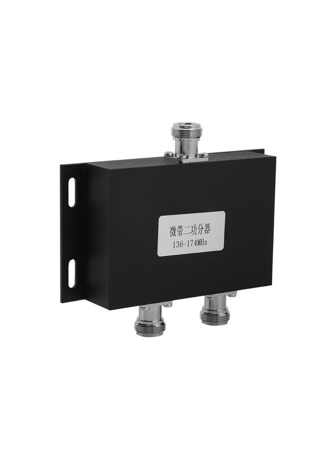 Thoraya 2 Way VHF 136-174MHz Radio Repeater Antenna Power Splitter Radio Repeater Power Divider Black  - Image 1