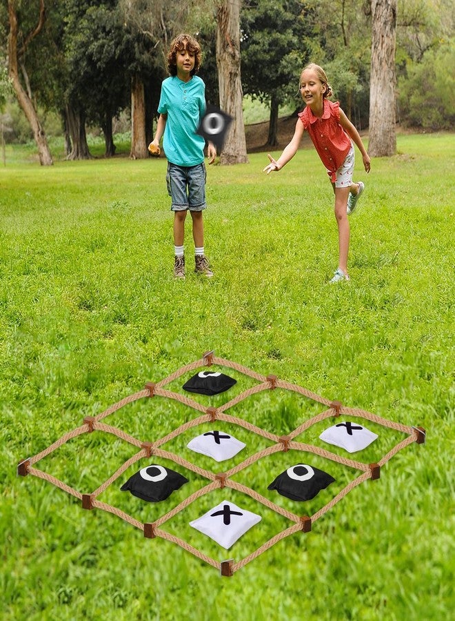 DUOLIYBC Giant Tic Tac Toe Outdoor Games, 4ft x 4ft Bean Bag Toss Outdoor for Kids, Giant Yard for Adults, Jumbo Large Wooden Tic Tac Toss, Backyard Lawn Camping Game - Image 5
