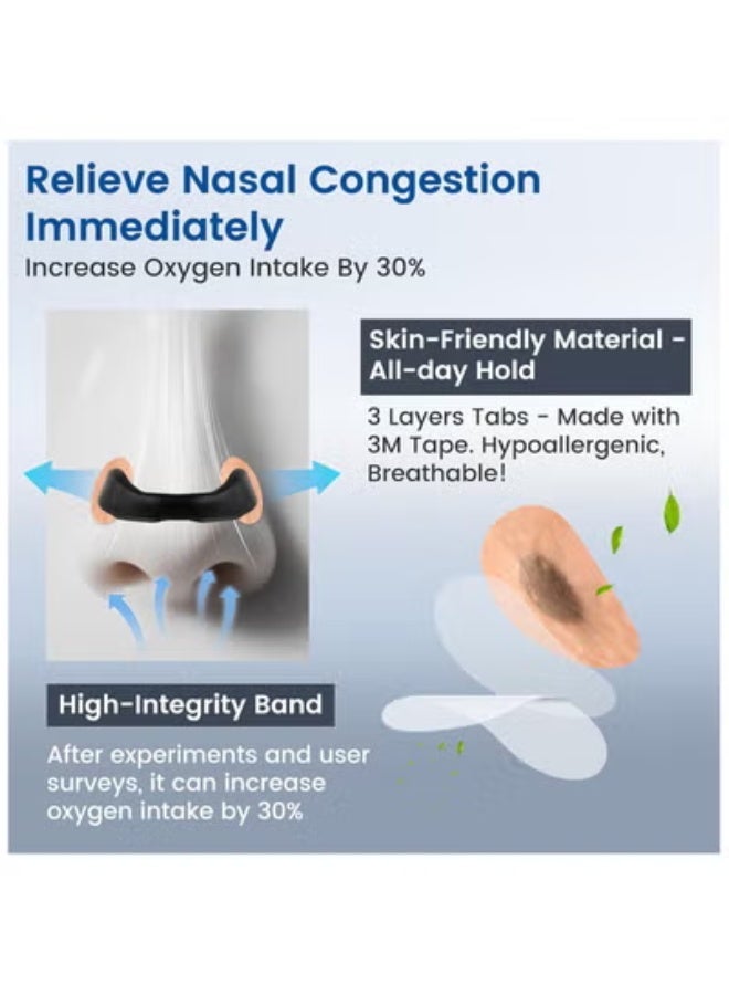 60 Count Magnetic Breathing Nasal Strip, Nose Magnets, Anti-Snoring Sleep Nasal Strips, Improve Sleep Quality,Sleep Aid for Men & Women (Round type Black 60Count) - Image 4