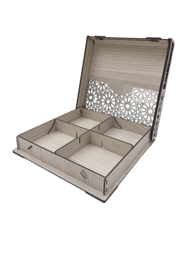 Joza Box L223TB - Wooden Gift Box - for nuts , dry fruit , sweets , dates and other food stuff  - Image 2