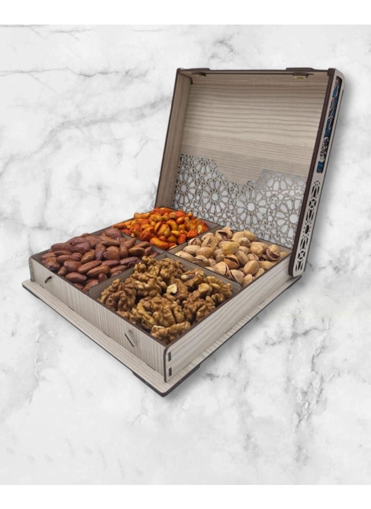 Joza Box L223TB - Wooden Gift Box - for nuts , dry fruit , sweets , dates and other food stuff  - Image 4