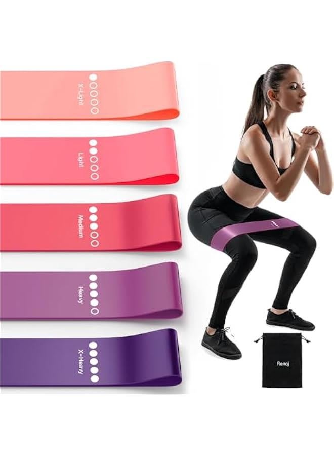 Generic Resistance Bands for Working Out, Elastic Exercice Loop Bands for Physical Therapy, Yoga Starter Set of Stretch Bands for Booty Legs, Pilates Flexbands  - Image 1