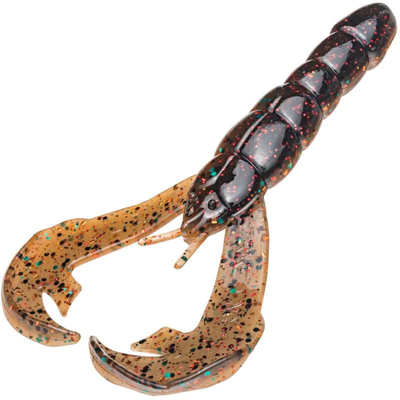 Strike King Rage Craw 4-Inch Fishing Lure, Soft Plastic Grub, Unique Design, Realistic Pincers, Slender Body, 4-Inches, 7-Pack