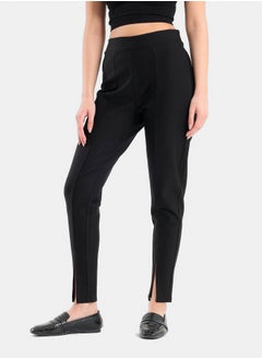 Clue Black Voile Pants with Slits  - Image 1