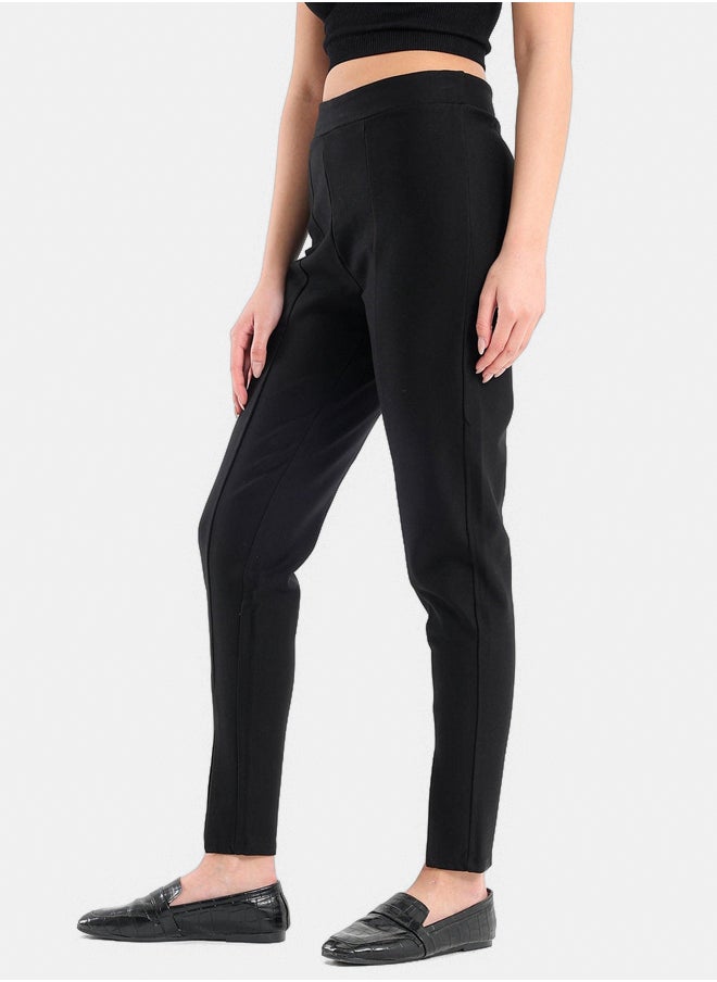 Clue Black Voile Pants with Slits  - Image 2