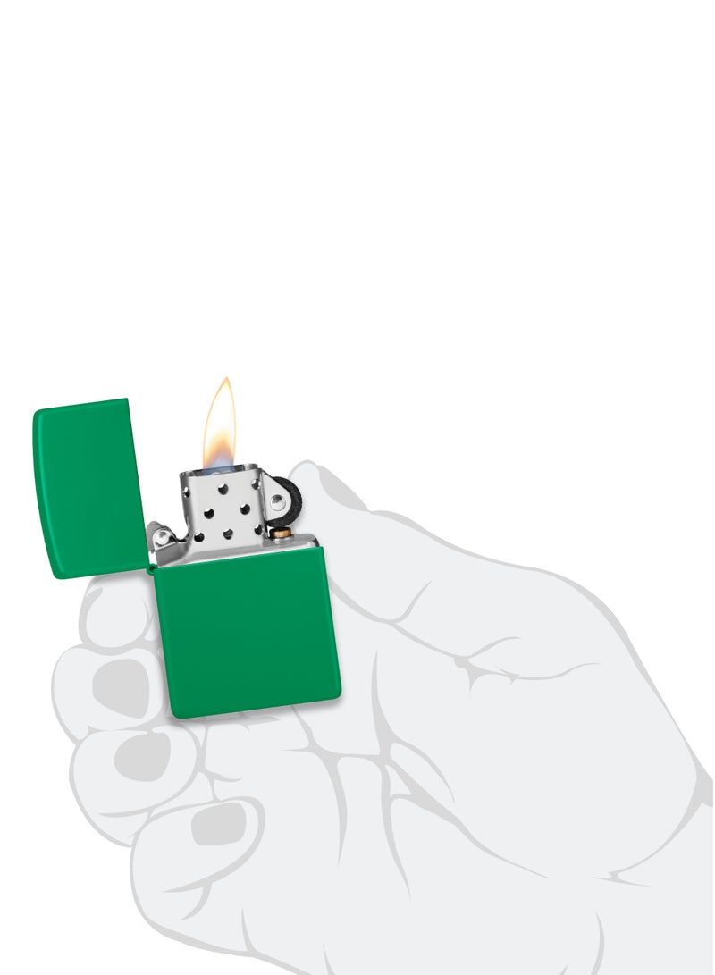 Zippo 48629 Grass Green Matte Classic Windproof Lighter - Image 5