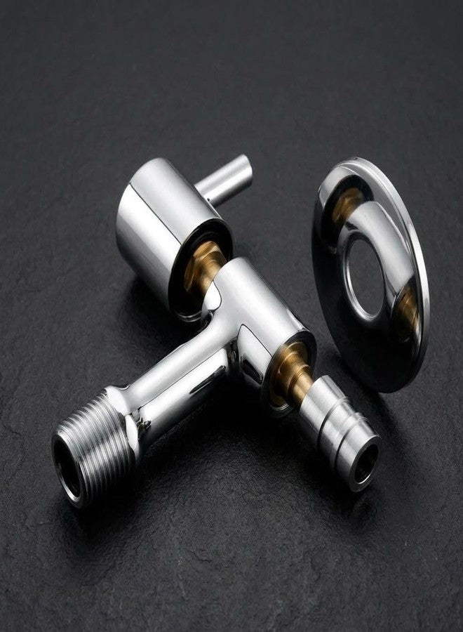 BSP Brass Nozzle Bib Cock Tap for Hose & Garden Pipe - Sleek Brass CP Nozzle Cock, Outdoor Water Tap Connector, Garden Faucet(Nozle Cock Tap) (BIb Cock Tap) - Image 4