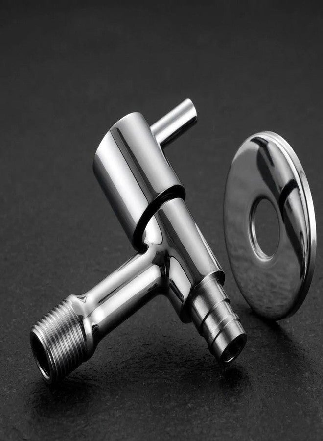 BSP Brass Nozzle Bib Cock Tap for Hose & Garden Pipe - Sleek Brass CP Nozzle Cock, Outdoor Water Tap Connector, Garden Faucet(Nozle Cock Tap) (BIb Cock Tap) - Image 3