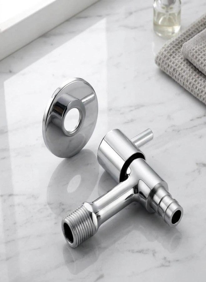BSP Brass Nozzle Bib Cock Tap for Hose & Garden Pipe - Sleek Brass CP Nozzle Cock, Outdoor Water Tap Connector, Garden Faucet(Nozle Cock Tap) (BIb Cock Tap) - Image 2