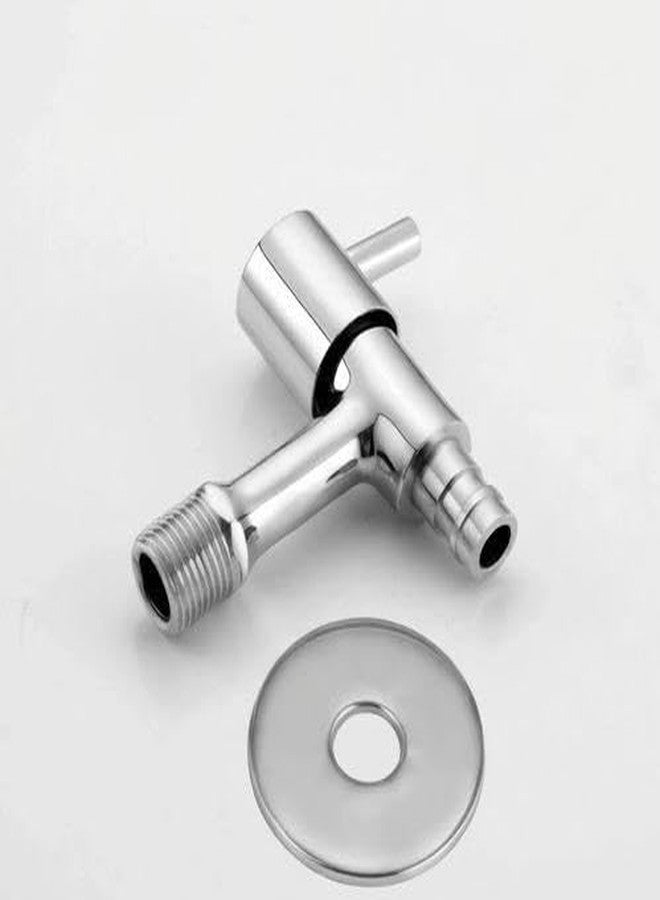 BSP Brass Nozzle Bib Cock Tap for Hose & Garden Pipe - Sleek Brass CP Nozzle Cock, Outdoor Water Tap Connector, Garden Faucet(Nozle Cock Tap) (BIb Cock Tap) - Image 1
