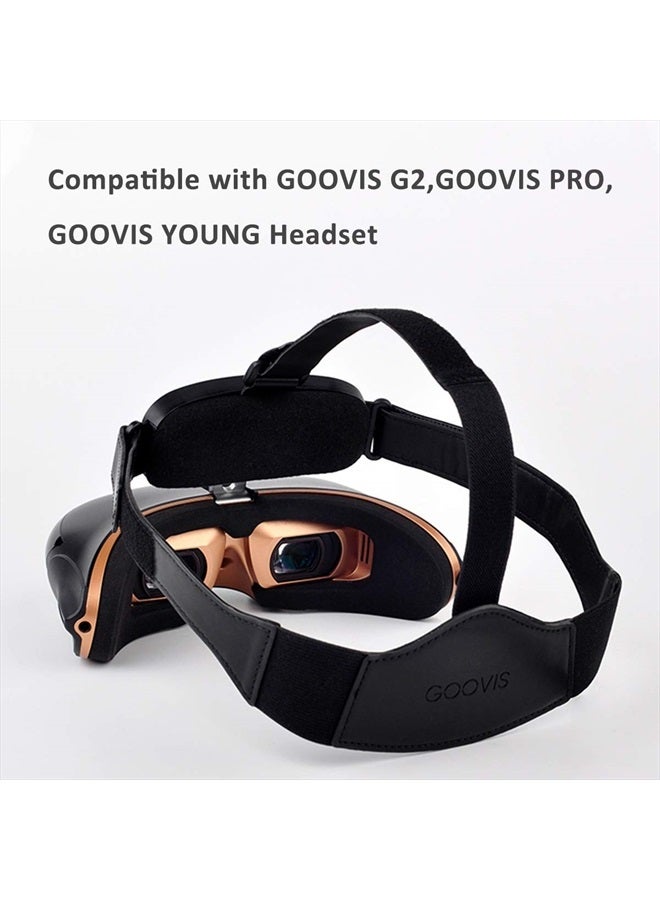 Goovis سماعة رأس مريحة للمسرح مع حزام رأس جديد مريح يقلل الضغط على الوجه باللون الأسود - Image 5