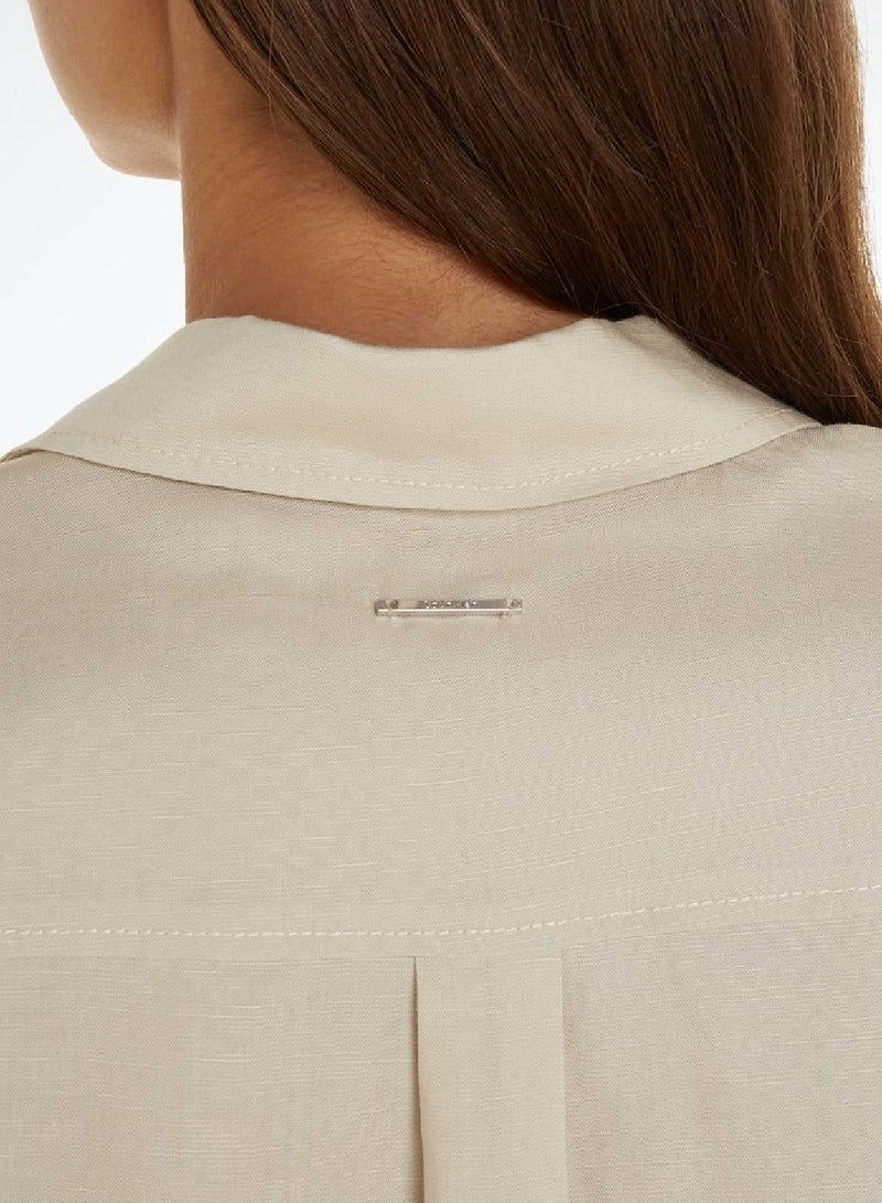 CALVIN KLEIN Linen Blend Shirt - Image 4
