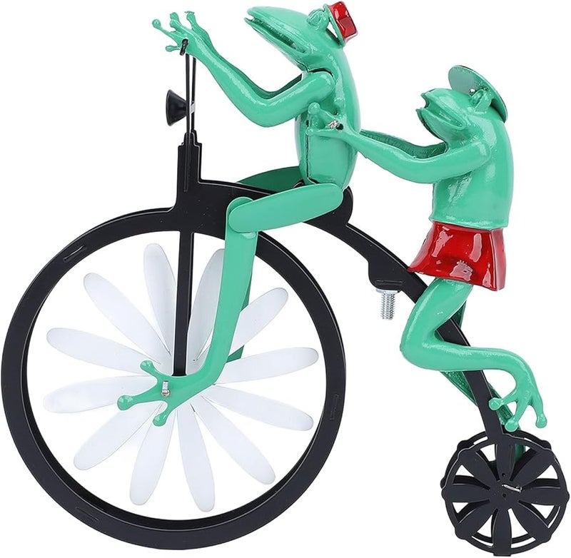 زخرفة حديقة خارجية من سبيكة حديدية عتيقة مع عجلات دوارة كبيرة - Image 4