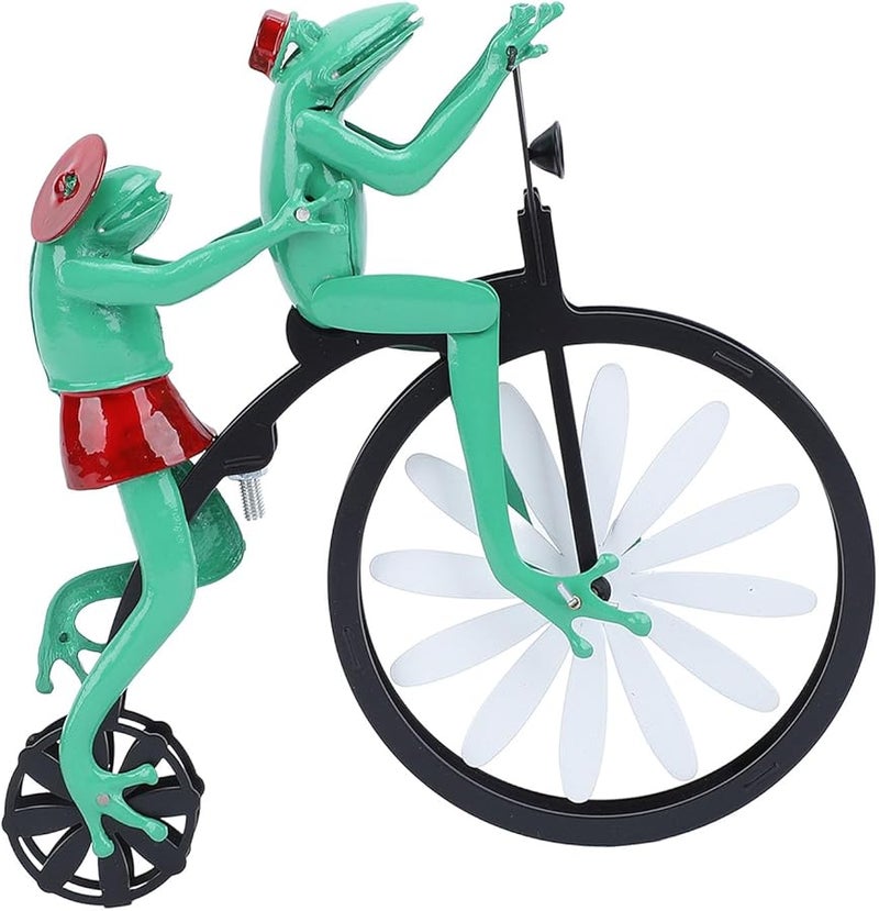 زخرفة حديقة خارجية من سبيكة حديدية عتيقة مع عجلات دوارة كبيرة - Image 3