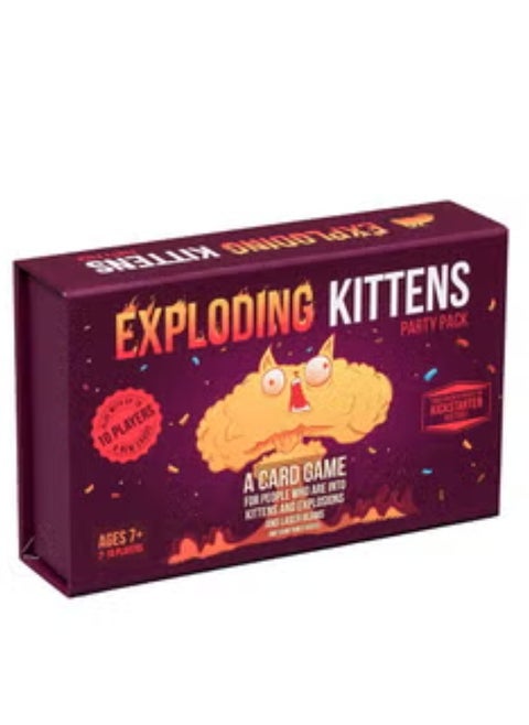 Exploding Kittens Party Pack Strategic Board Game 15.5cm Exploding Kittens Party Pack Card Game | Strategic Fun for Up to 10 Players