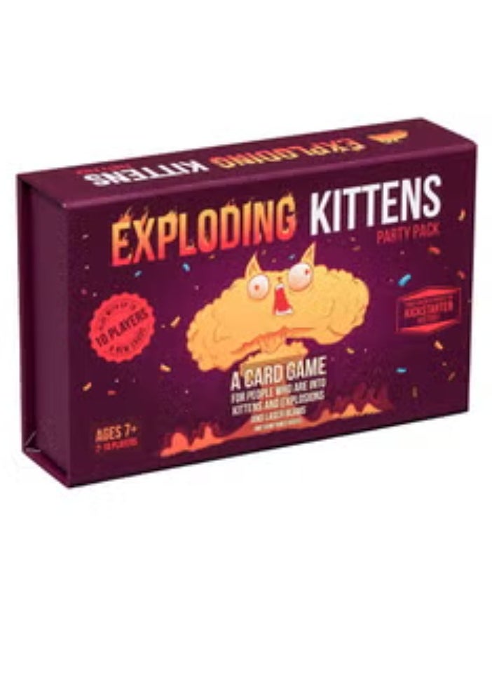 Exploding Kittens Party Pack Strategic Board Game 15.5cm Exploding Kittens Party Pack Card Game | Strategic Fun for Up to 10 Players