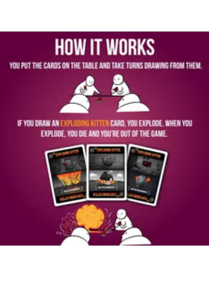 Exploding Kittens Party Pack Strategic Board Game 15.5cm Exploding Kittens Party Pack Card Game | Strategic Fun for Up to 10 Players