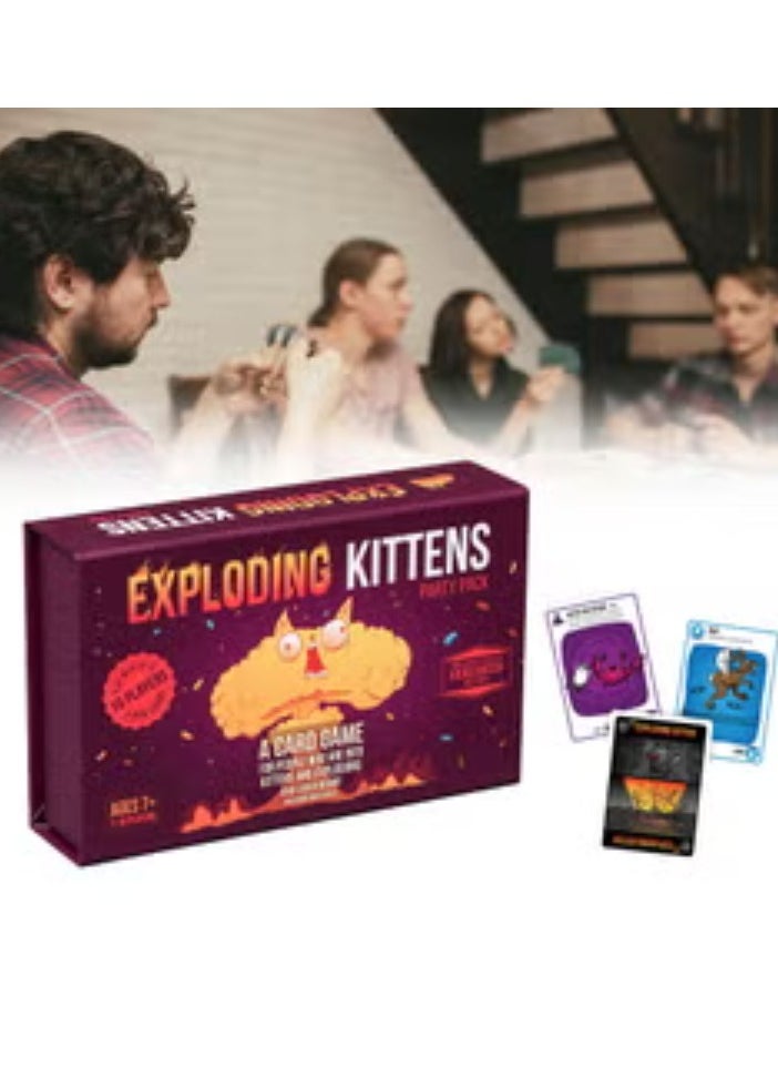Exploding Kittens Party Pack Strategic Board Game 15.5cm Exploding Kittens Party Pack Card Game | Strategic Fun for Up to 10 Players