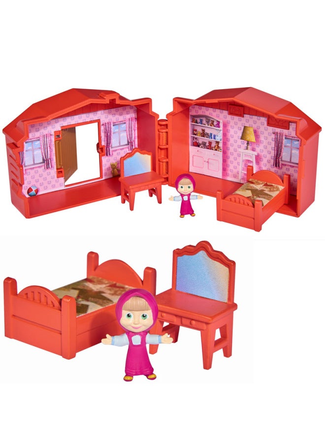 Ruihua Line Masha And The Bear-Mini Cottage Series Children's House Furniture Play House Toy Set-Color:Mini Cabin (Bear) 01039-2 - Image 4