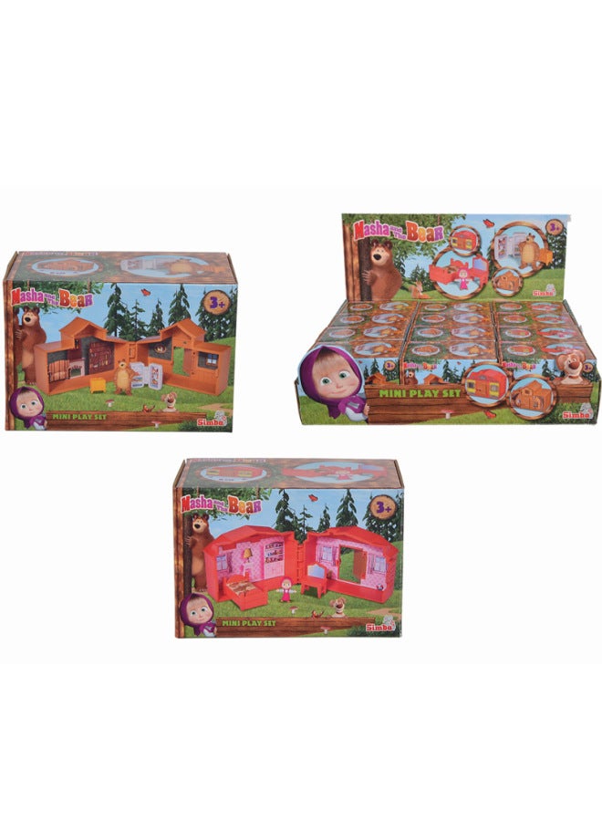 Ruihua Line Masha And The Bear-Mini Cottage Series Children's House Furniture Play House Toy Set-Color:Mini Cabin (Bear) 01039-2 - Image 2
