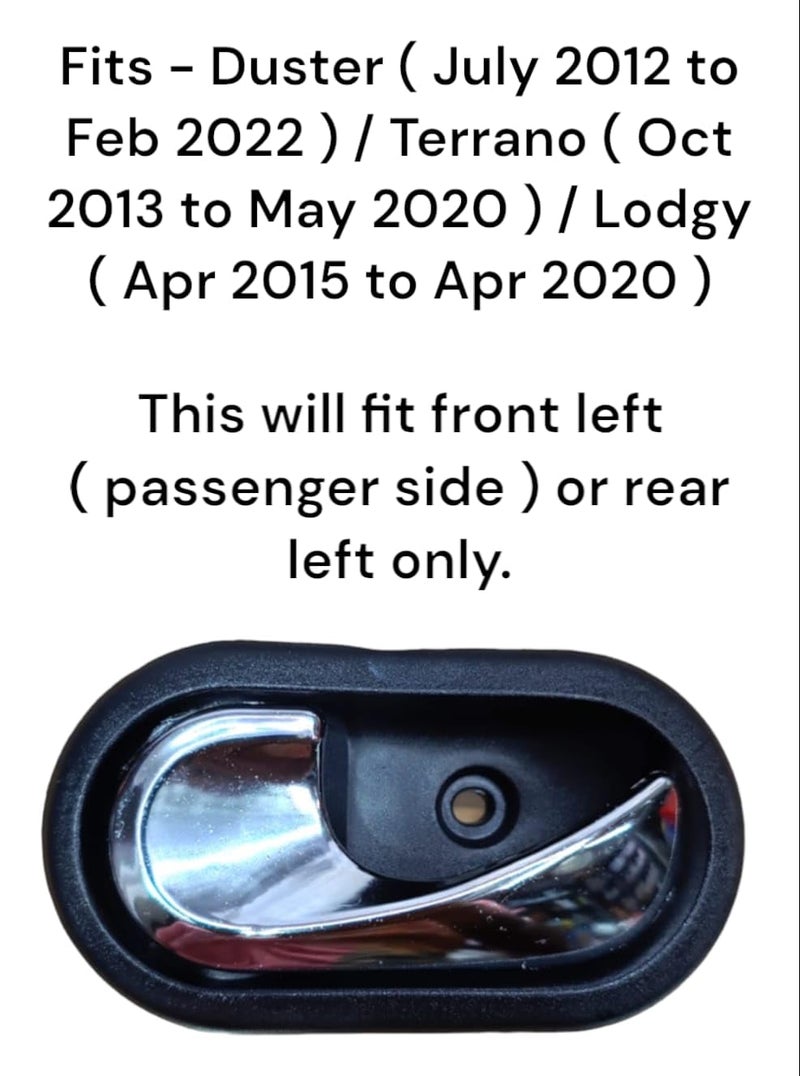 Auto-Ex قفل مقبض الباب الداخلي أوتو-إكس RC ليفر بتشطيب كروم متوافق/بديل لسيارة رينو داستر (2012 إلى 2019) / نيسان تيرانو (2013 إلى 2020) الجهة اليسرى (جانب الراكب) - Image 2