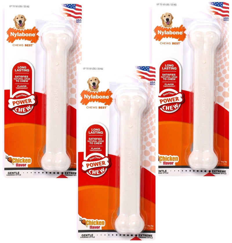 Nylabone 3 Pack of DuraChew Bone Dog Toy XLGiant Chicken Flavor Made in The USA