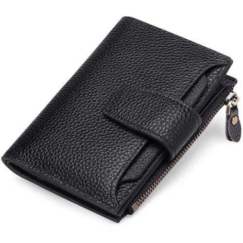 FALAN MULE Small Wallet for Women Leather Bifold Compact RFID Blocking Small Womens Wallet Purse - Image 1