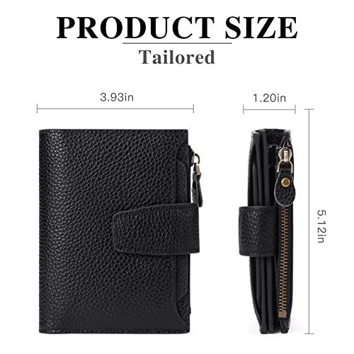 FALAN MULE Small Wallet for Women Leather Bifold Compact RFID Blocking Small Womens Wallet Purse - Image 3