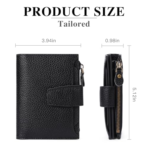 FALAN MULE Small Wallet for Women Leather Bifold Compact RFID Blocking Small Womens Wallet Purse - Image 2