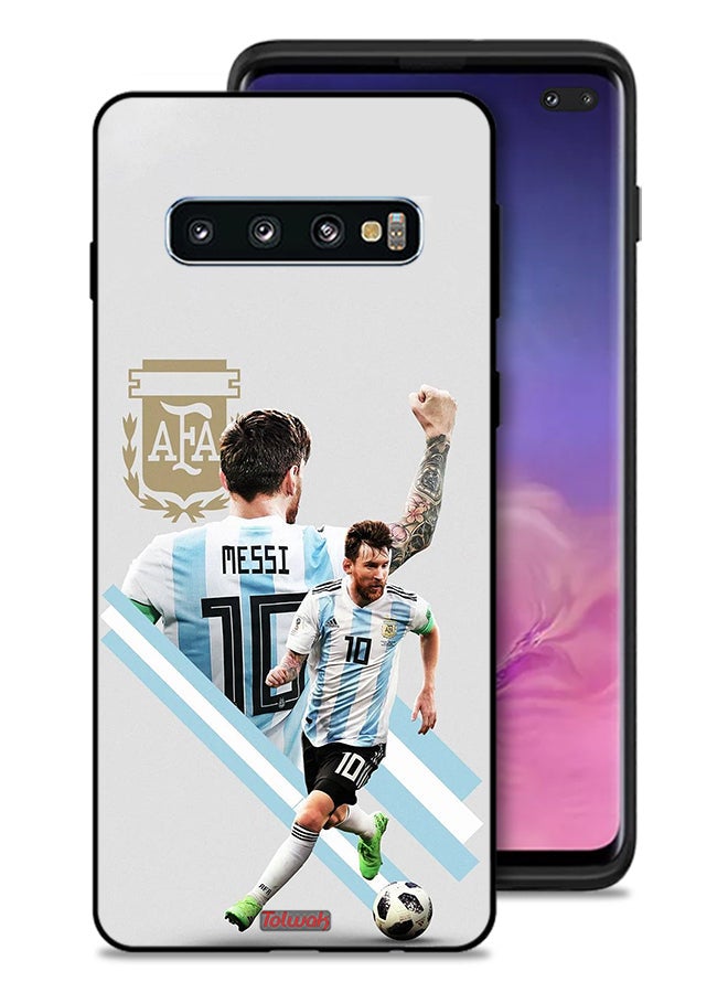 Tolwak Samsung Galaxy S10 Plus Protective Case Cover Leo Messi Art - Image 1
