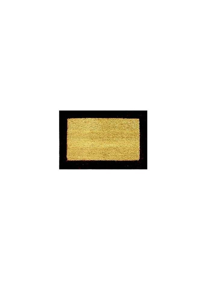 Arvix Bleached Bordered Coir Mat, Size-40 x 60 x 15 cm, Multi, One