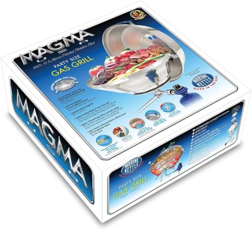 Magma A10-215 Marine Kettle Portable Gas Grill - Stainless Steel BBQ for Boats - Wind-Resistant Design, Safe Propane Connection, Stay Cool Handle - 17" Diameter - Image 4