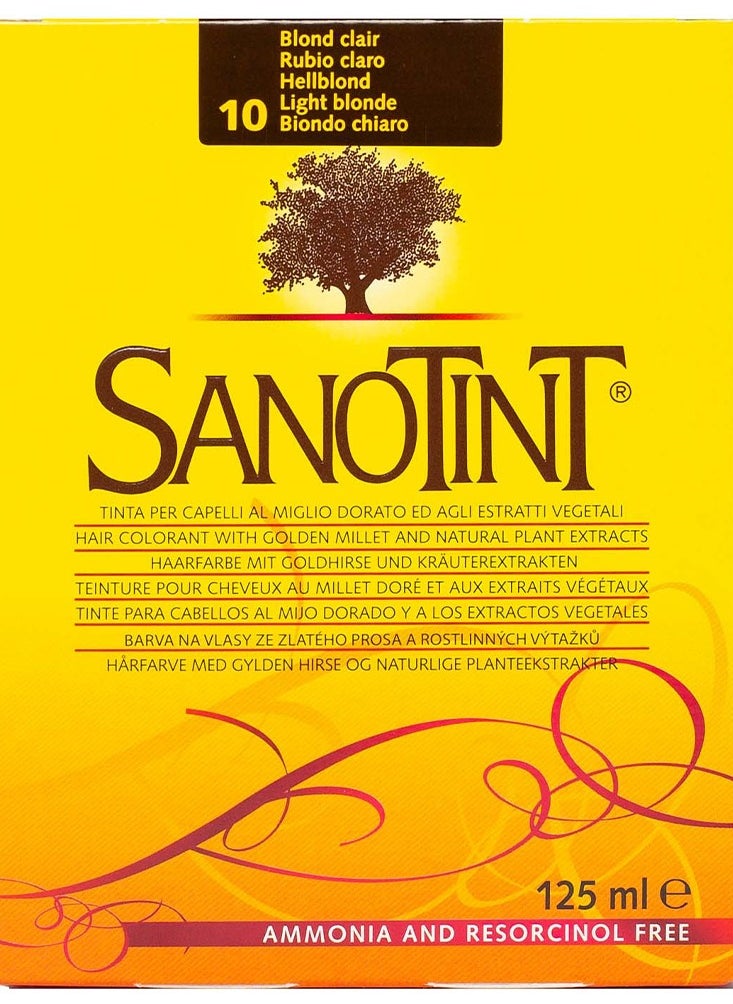 Sanotint Classic Hair Color Light Blonde 10 - Natural Permanent Hair Dye, 125 ml  - Image 2