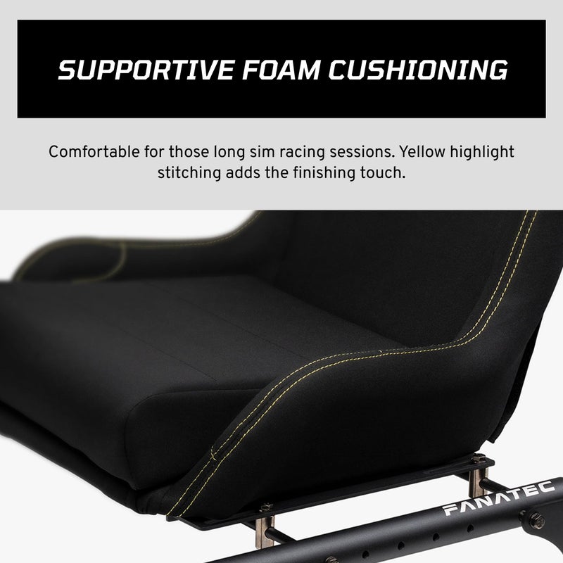 FANATEC مقعد سباق المحاكاة FANATEC CSL - خفيف الوزن وقوي، مصمم لقمرة CSL، قماش مبطن قابل للتنفس - أسود - Image 3