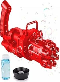 vGRASSP VGRASSP 8 Hole Electric Gatling Bubble Gun for Kids with Soap Solution Indoor and Outdoor Toys for Toddlers Bubble Launcher Machine for Girls and Boys 